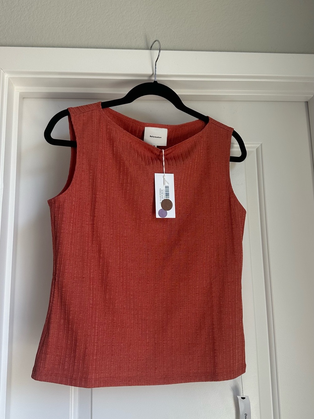 Reformation Ribbed Tank Top - Rust - Picture 2 of 2